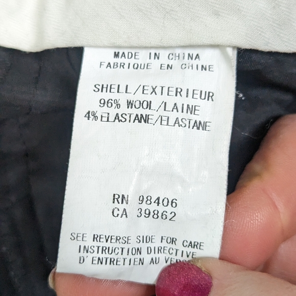 Theory Black Treeca wool dress business pants trousers straight leg EUC size 4 - Picture 3 of 7